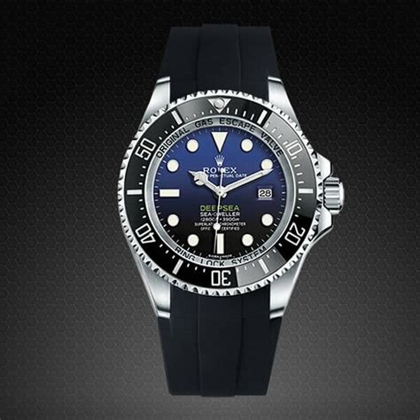 rolex oyster deep sea rubber band|Rolex explorer ii rubber strap.